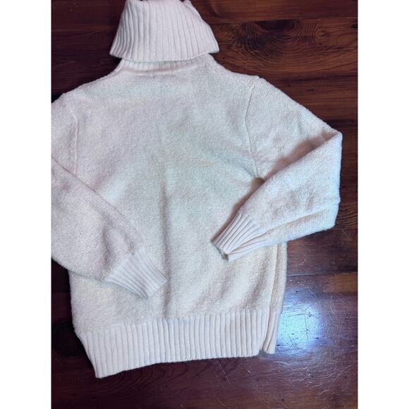 SKYR Women's Vintage Wool Cream Funnel Neck Pull Over Sweater Size M - Picture 2 of 11